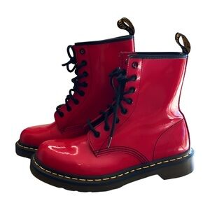 Dr. Marten "The Original" 1460W Red Patent Leather Combat Boots Size 7